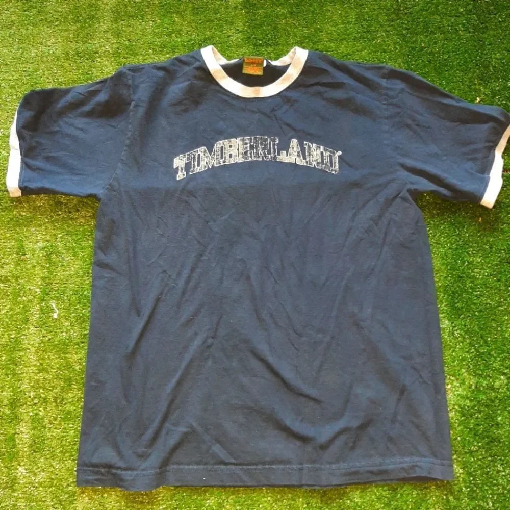 Womens Timberland Shirt Size Large Vintage Navy Ringer